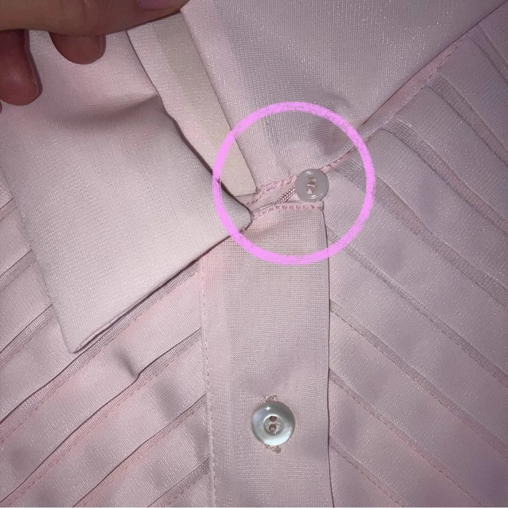 π VINTAGE Pink βThe Pilot Blouse,β small β EUC - Picture 6 of 9